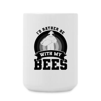 I’d Rather Be With My Bees - Große Tasse 440 ml - Weiß - Vorne