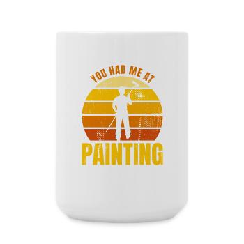 Painter Joke - Large Mug 440 ml - white - Front