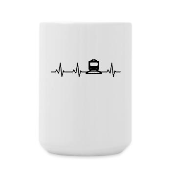 Eisenbahn Herzlinie - Große Tasse 440 ml - Weiß - Vorne