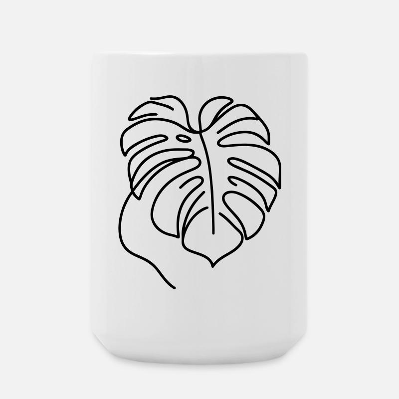 Monstera - Grande tasse 440 ml - blanc
