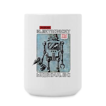Pozor! Elektronicky Mordulec - Large Mug 440 ml - white - Front