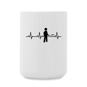 Bäcker Karikatur Herzschlag - Große Tasse 440 ml - Weiß - Vorne