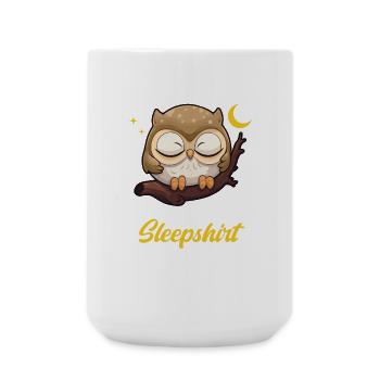 Sleeping Owl – Mon motif de chemise de nuit préféré - Grande tasse 440 ml - blanc - Devant