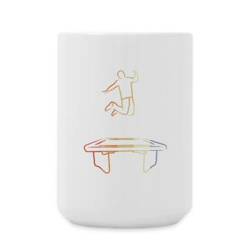 Trampoline Vintage Look - Large Mug 440 ml - white - Front