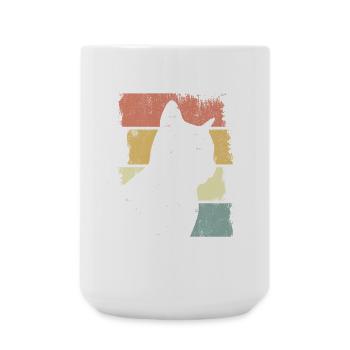 Katze Skizze - Große Tasse 440 ml - Weiß - Vorne