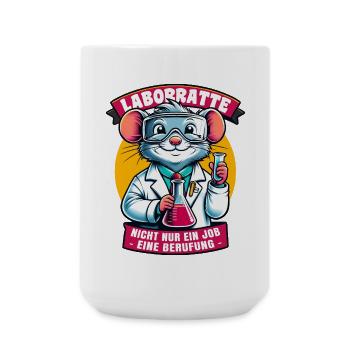 Laborratte – Chemie Humor mit Berufung - Große Tasse 440 ml - Weiß - Vorne