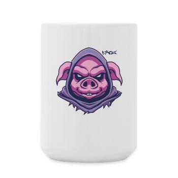 Rendez hommage à Pigletor, le cochon tyran magique - Grande tasse 440 ml - blanc - Devant