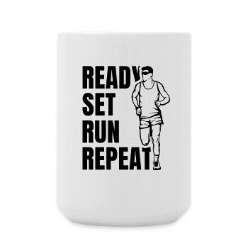 Runner Quote - Large Mug 440 ml - white - Front