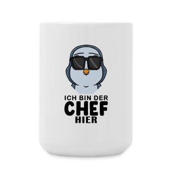 Pinguin - Große Tasse 440 ml - Weiß - Vorne