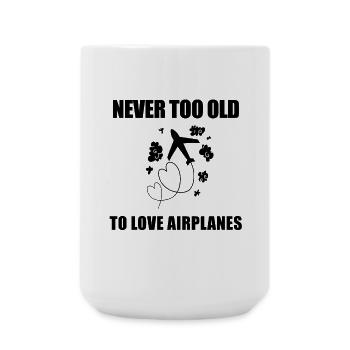 Airplane Airplanes Motif Saying - Large Mug 440 ml - white - Front