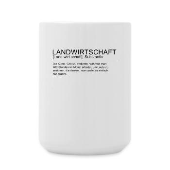 Definition Landwirtschaft Landwirt T-Shirt - Große Tasse 440 ml - Weiß - Vorne