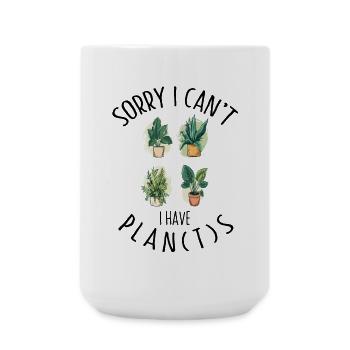 Désolé, je ne peux pas, j’ai des plantes jardinier plante - Grande tasse 440 ml - blanc - Devant