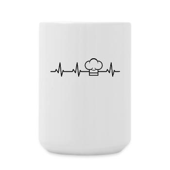 Chef's hat heart palpitations - Large Mug 440 ml - white - Front