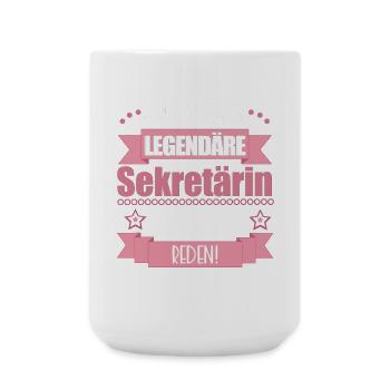 Sekretärin Büro Job süßes Geschenk - Große Tasse 440 ml - Weiß - Vorne