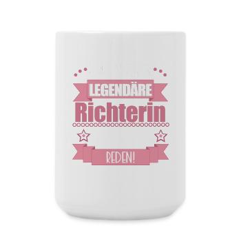 Richterin Gericht Gerechtigkeit süßes Geschenk - Große Tasse 440 ml - Weiß - Vorne