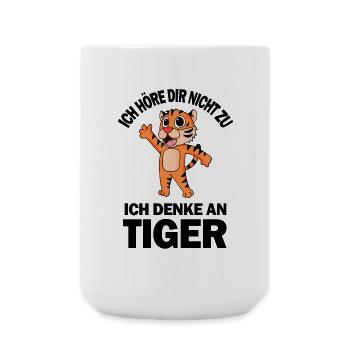 Tiger Spruch - Tiger Sprüche - Große Tasse 440 ml - Weiß - Vorne