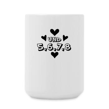 Tanzen Rhythmus Tanz Tänzer Tänzerin - Große Tasse 440 ml - Weiß - Vorne