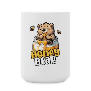 Honey Bear – cute little bear in a honey pot - Large Mug 440 ml - white - Front