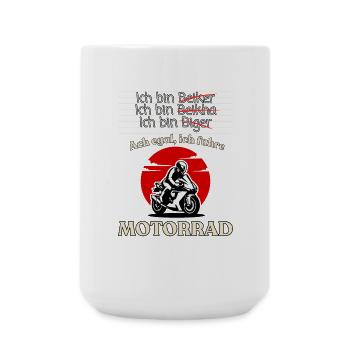 Motorcycle Humor Saying on Black - Large Mug 440 ml - white - Front