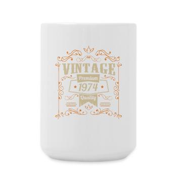 Anniversaire Vintage Vintage 1974 Dictons - Grande tasse 440 ml - blanc - Devant