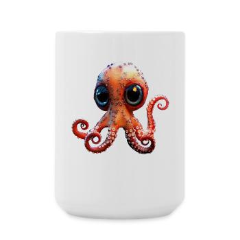 Octopus Small Octopus Cuttlefish Cute Octopus - Large Mug 440 ml - white - Front