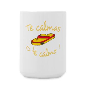 Te Calmas o Te Calmo Flip Flop - Large Mug 440 ml - white - Front