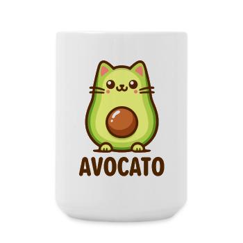 Avocato - The Cute Cat Avocado Shirt - Large Mug 440 ml - white - Front