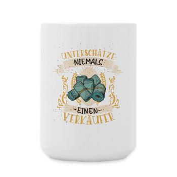 Verkäufer Lustiges Geschenk Beruf Kundenliebe - Große Tasse 440 ml - Weiß - Vorne