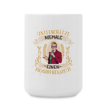 Physiotherapeut Geschenk Bewegung Lustig - Große Tasse 440 ml - Weiß - Vorne