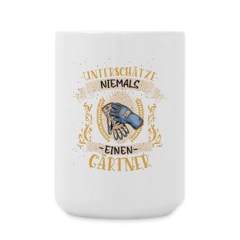 Gärtner Naturliebhaber Geschenk Pflanzendoktor - Große Tasse 440 ml - Weiß - Vorne