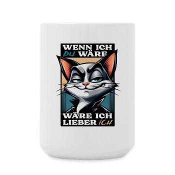 Katzenmotiv mit witzigem Spruch - Große Tasse 440 ml - Weiß - Vorne
