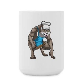 Werewolf Halloween Baker - Large Mug 440 ml - white - Front