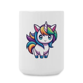 Cute Rainbow Unicorn – Kawaii Style - Large Mug 440 ml - white - Front