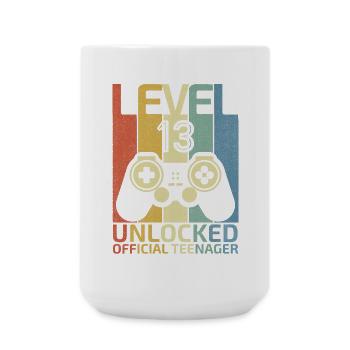 Level 13 – Freigeschalteter offizieller Teenager - Große Tasse 440 ml - Weiß - Vorne