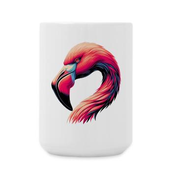 Flamingo - Große Tasse 440 ml - Weiß - Vorne