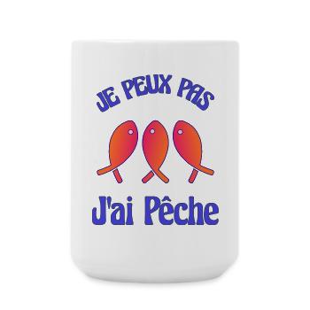 PÊCHE. JE PEUX PAS - Grande tasse 440 ml - blanc - Devant