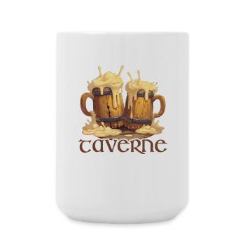 Tavern Beer Mug Full of Beer Role Play - Large Mug 440 ml - white - Front