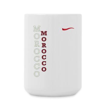 Die marokkanische Flagge zeigt mit Stolz Flagge - Große Tasse 440 ml - Weiß - Vorne