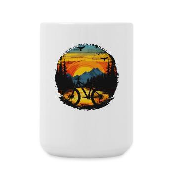 Mountain Biking Portrait - Large Mug 440 ml - white - Front