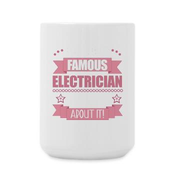 Electrician Profession Ladies Gift - Large Mug 440 ml - white - Front