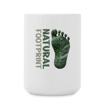 Natural Footprint Environment Climate Conservation Shirt - Large Mug 440 ml - white - Front