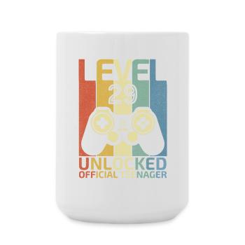Level 29 Unlocked official teenager - Large Mug 440 ml - white - Front