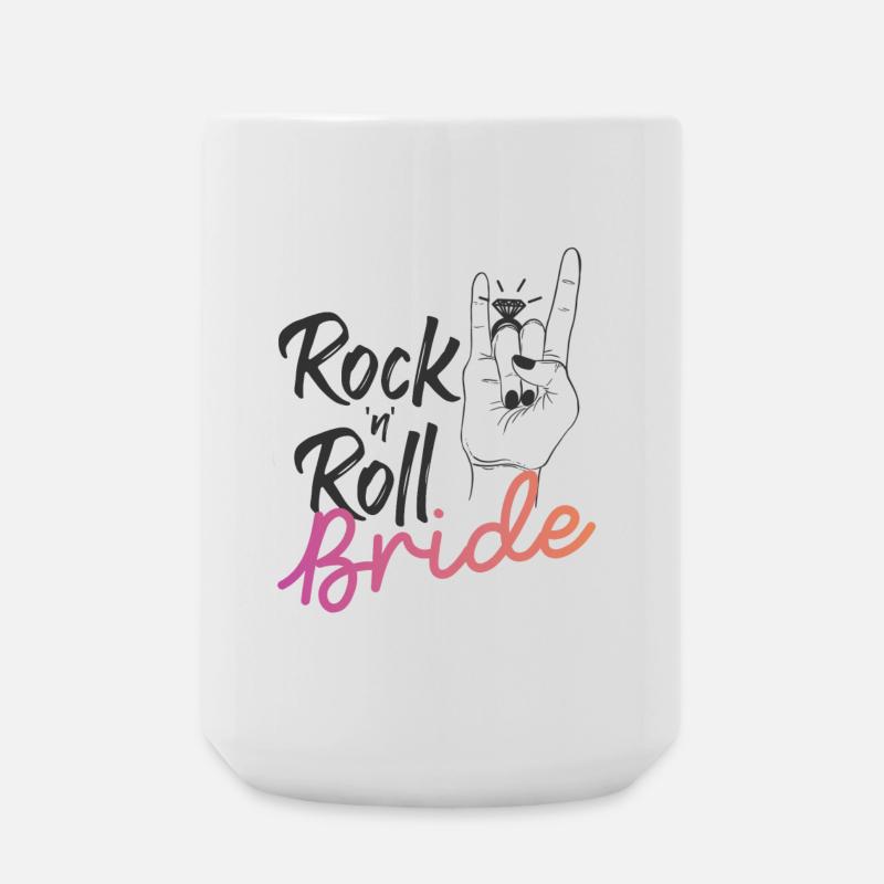 Mariée Rock 'n' Roll - Grande tasse 440 ml - blanc