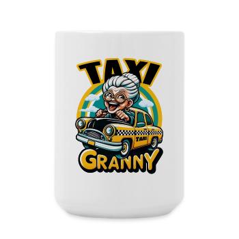Taxi Granny" – Grandma Grandma Grandchild Taxi Service - Large Mug 440 ml - white - Front