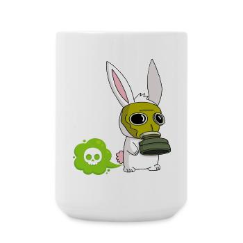 Cute Bunny Farting - Large Mug 440 ml - white - Front