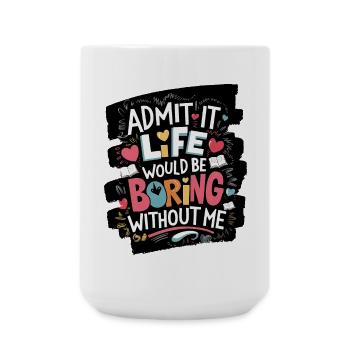 Living Life Wisdom T-Shirt - Large Mug 440 ml - white - Front