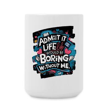 Life Story Book and Heart Art - Large Mug 440 ml - white - Front