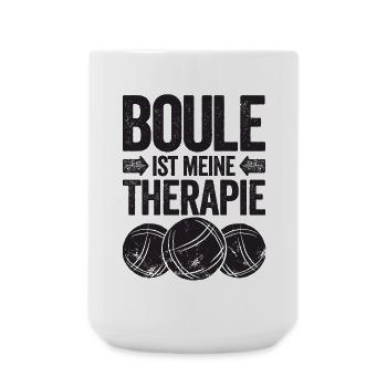 Boule is my therapy! Boule player - Large Mug 440 ml - white - Front