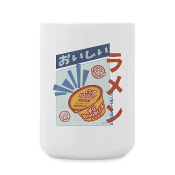 Retro Oishi Ramen - Spicy Noodles in a cup - Große Tasse 440 ml - Weiß - Vorne