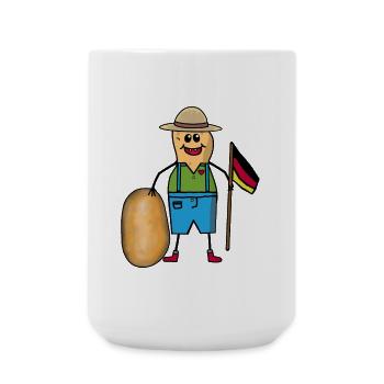 Erdnuss Deutschland Kartoffel Gemüse Land Bauern - Große Tasse 440 ml - Weiß - Vorne